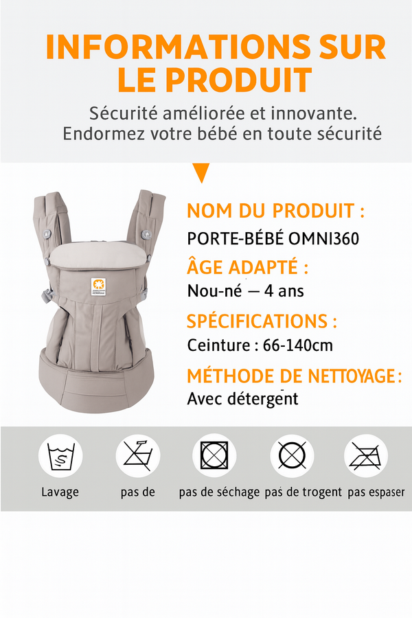 Porte bébé ergobaby 0-4 ans