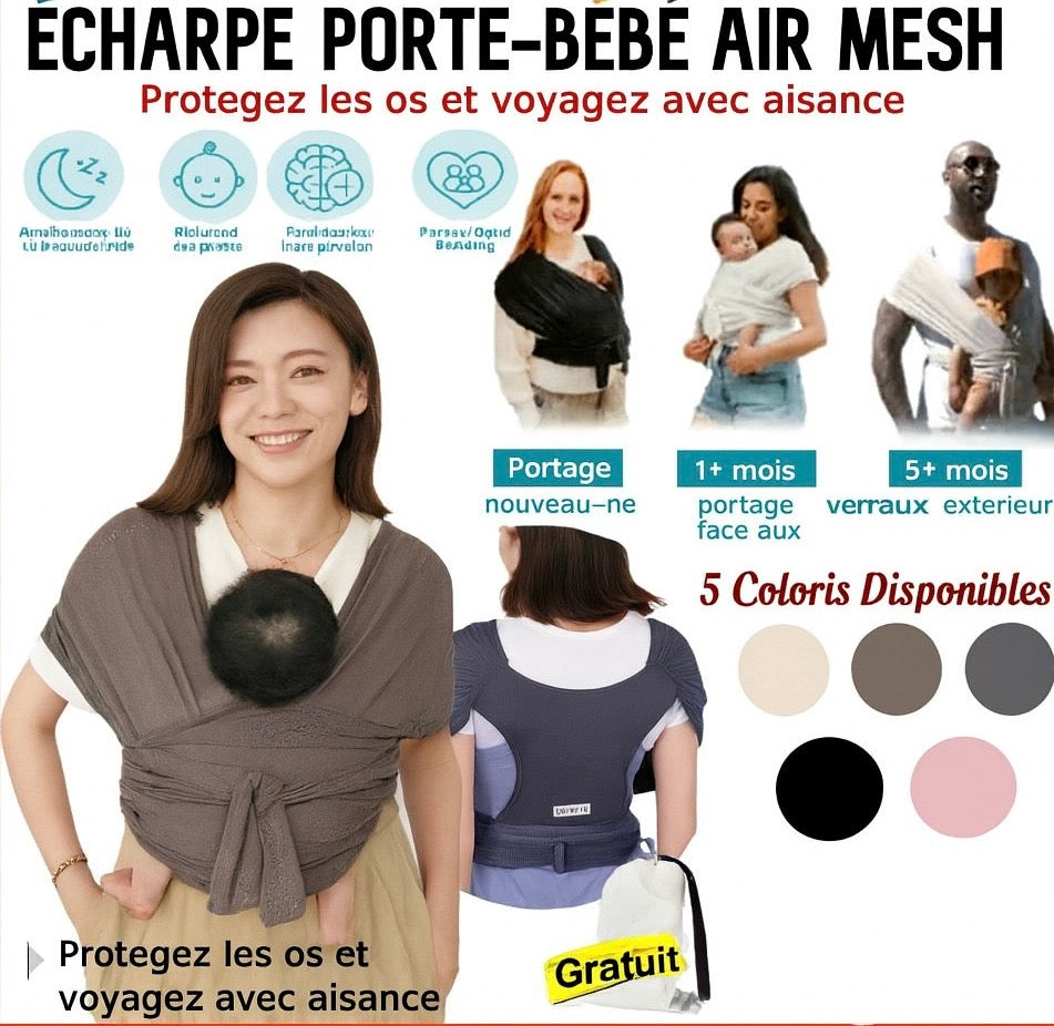 Echarpe porte bébé Air Mesh 0-12 mois