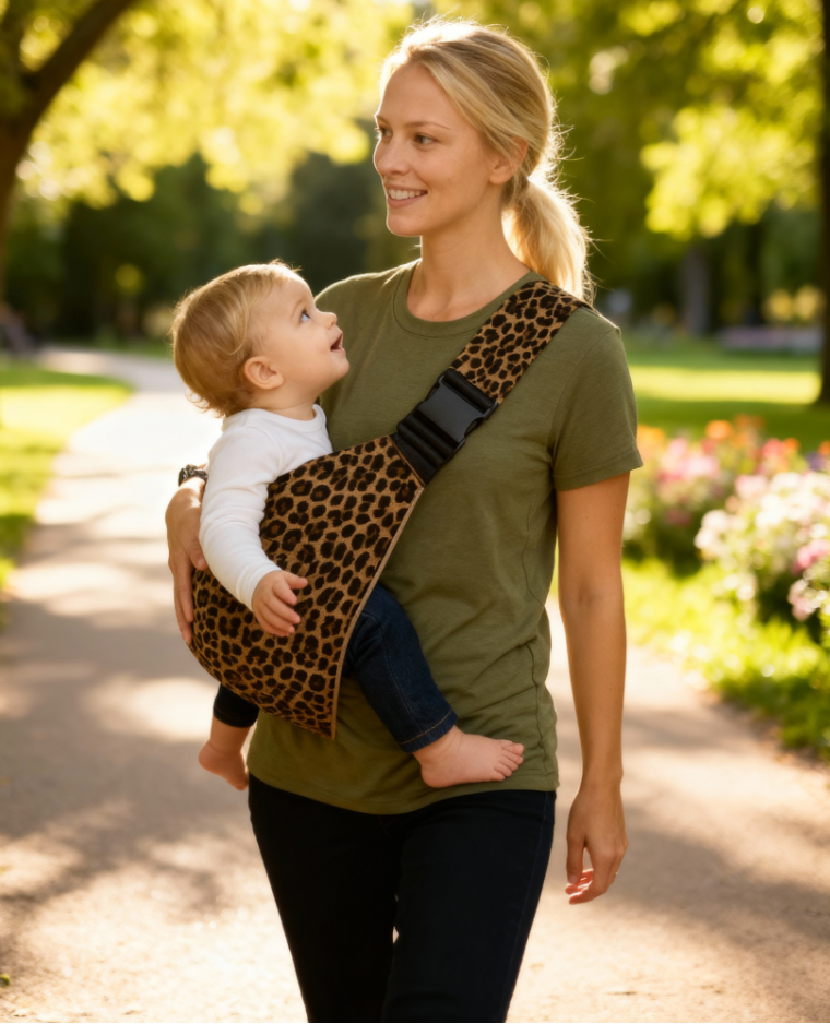 Echarpe porte bébé Dark Leopard