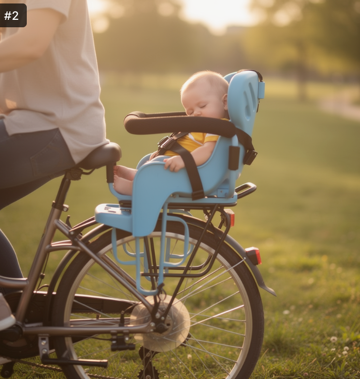 Porte bébé vélo avec garde-corps en forme de U